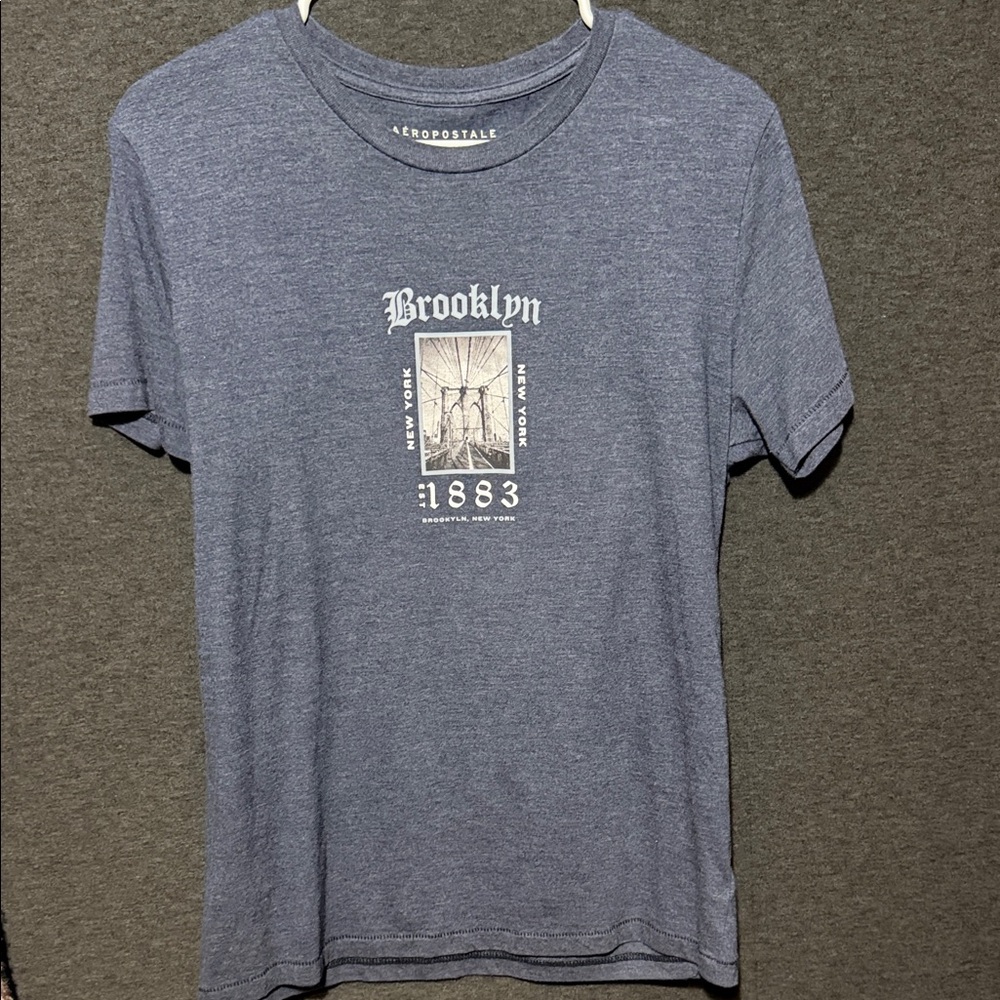 Aeropostale Heather Blue Brooklyn Tee